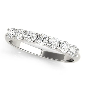 Isolde Lab-Created Silver 7 Stone Diamond Ring