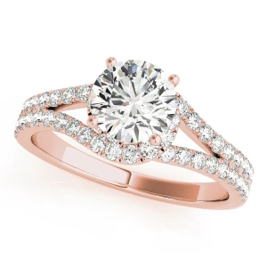 Joi Natural Rose Gold Halo Diamond Ring