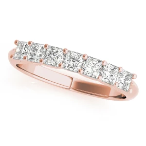 Celeste Lab-Created Rose Gold 7 Stone Diamond Ring