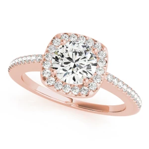 Kesey Natural Rose Gold Halo Diamond Ring