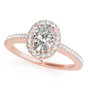 Lauryn Natural Rose Gold Halo Diamond Ring