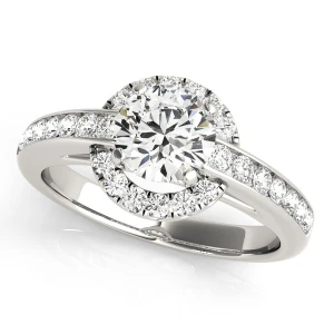 Karli Natural Rose Gold Halo Diamond Ring