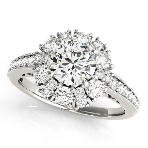 Kalilah Natural Rose Gold Halo Diamond Ring