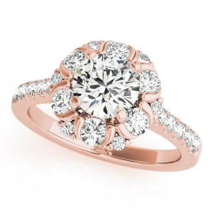 Kynslee Natural Rose Gold Halo Diamond Ring