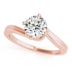 Makenzie Lab-Created Rose Gold 4 Prong Classic Solitaire Engagement Diamond Ring