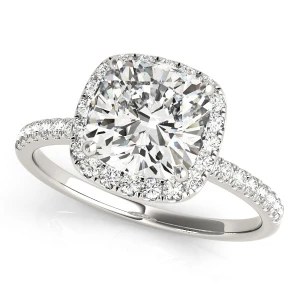 Juno Natural Platinum Halo Diamond Ring