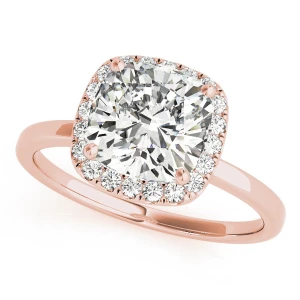 Lillianna Natural Rose Gold Halo Diamond Ring