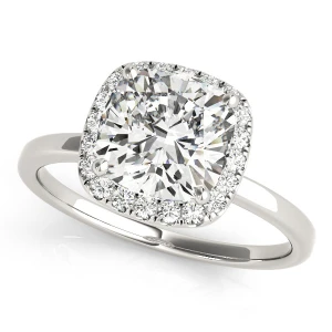 Lillianna Natural Platinum Halo Diamond Ring