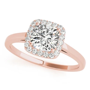 Kinzley Natural Rose Gold Halo Diamond Ring