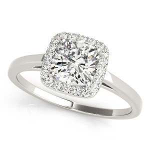 Kinzley Natural Platinum Halo Diamond Ring
