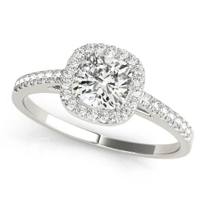Kaycee Natural Platinum Halo Diamond Ring