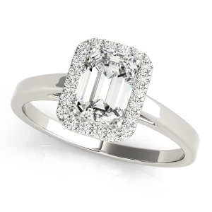 Jaylee Natural Silver Halo Diamond Ring