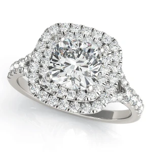 Keilany Natural Platinum Halo Diamond Ring