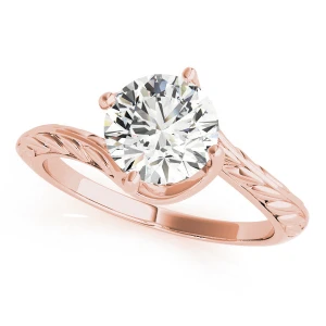 Madelynn Natural Rose Gold 4 Prong Solitaire Diamond Ring