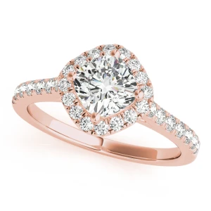 Kristen Natural Rose Gold Halo Diamond Ring