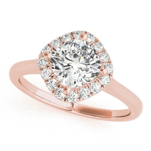 Jalayah Natural Rose Gold Halo Diamond Ring