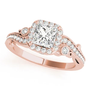 Kinsleigh Natural Rose Gold Halo Diamond Ring