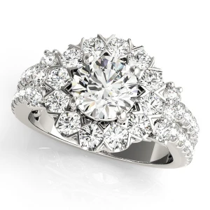 Kamaria Natural Round cut  Halo Diamond Ring