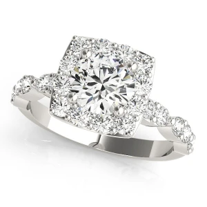 Jannat Natural Round cut Halo Diamond Ring