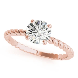 Mallory Lab-Created Diamond Rose Gold 4 Prong Classic Solitaire Engagement Ring