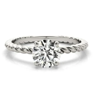 Mallory Lab-Created Diamond Round cut 4 Prong  Classic Solitaire Engagement Ring