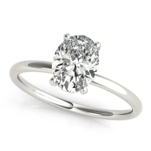 Kataleya Moissanite Silver Halo Diamond Ring