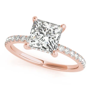 Kelsey Natural Rose Gold Halo Engagement Diamond Ring