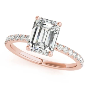 Leyla Natural Rose Gold Halo Diamond Ring
