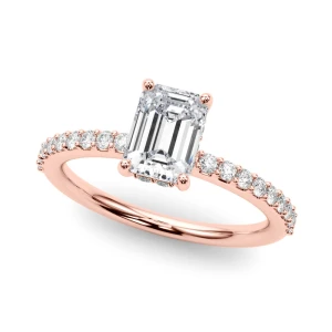 Keyleigh Natural Rose Gold Halo Diamond Ring