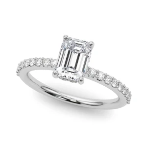 Keyleigh Natural Silver Halo Diamond Ring