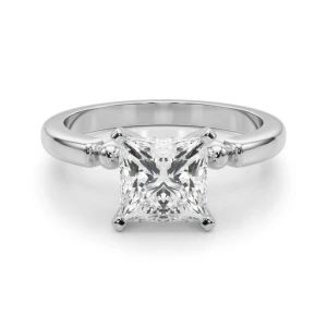 Judy Lab Grown Diamond 4 Prong Side Stone Engagement Ring