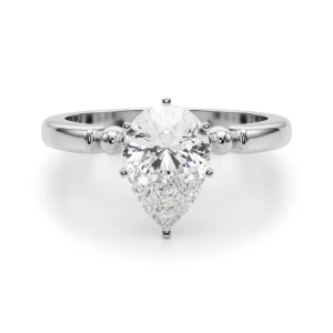 Judy Lab Grown Diamond 6 Prong Side Stone Engagement Ring