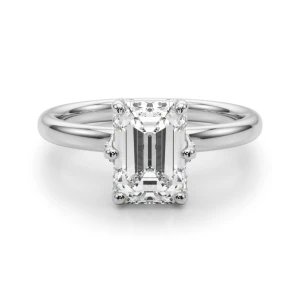 Atliza Lab-Created Diamond Platinum 4 Prong Halo Engagement Ring