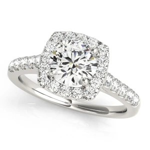 Kyah Natural Round cut  Halo Diamond Ring