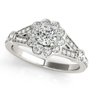 Julianne Natural Round cut  Halo Diamond Ring