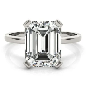 Nelda Natural Silver 4 Prong Solitaire Diamond Ring
