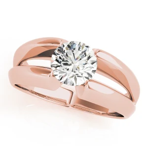Megan Lab-Created Rose Gold Tension Classic Solitaire Engagement Diamond Ring