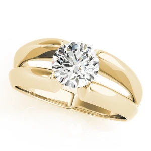Megan Lab-Created Yellow Gold Tension Classic Solitaire Engagement Diamond Ring
