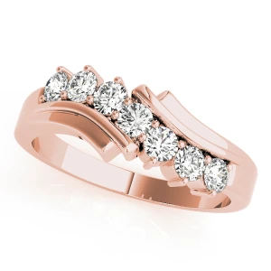 Agatha Lab-Created Rose Gold 5 Stone Diamond Ring