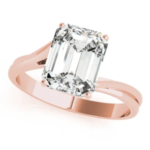 Nevelyn Lab-Created Diamond Rose Gold 4 Prong Classic Solitaire Engagement Ring