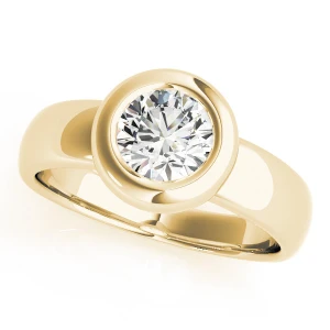 Macy Lab-Created Yellow Gold Bezel Solitaire Diamond Ring