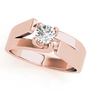 Mercy Lab-Created Rose Gold 4 Prong Classic Solitaire Engagement Diamond Ring