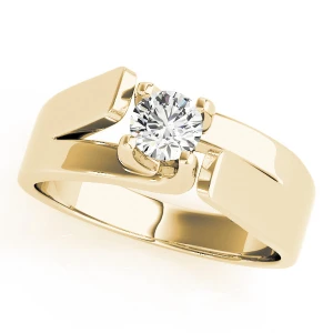 Mercy Lab-Created Yellow Gold 4 Prong Classic Solitaire Engagement Diamond Ring