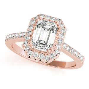 Journei Natural Rose Gold Halo Diamond Ring