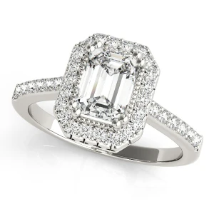 Journei Natural Silver Halo Diamond Ring