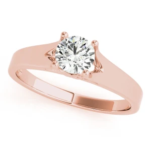 Meghan Lab-Created Rose Gold 4 Prong Classic Solitaire Engagement Diamond Ring