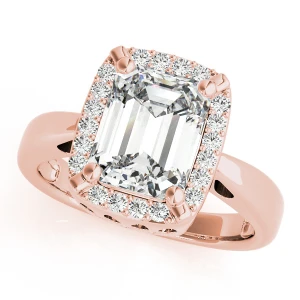 Julietta Natural Rose Gold Halo Diamond Ring