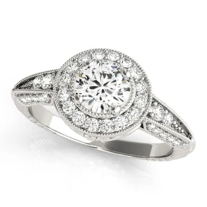 Layton Natural Round cut  Halo Diamond Ring