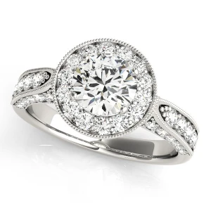 Laia Natural Round cut  Halo Diamond Ring