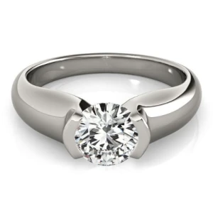 Meilani Lab-Created Round cut  Solitaire Diamond Ring
